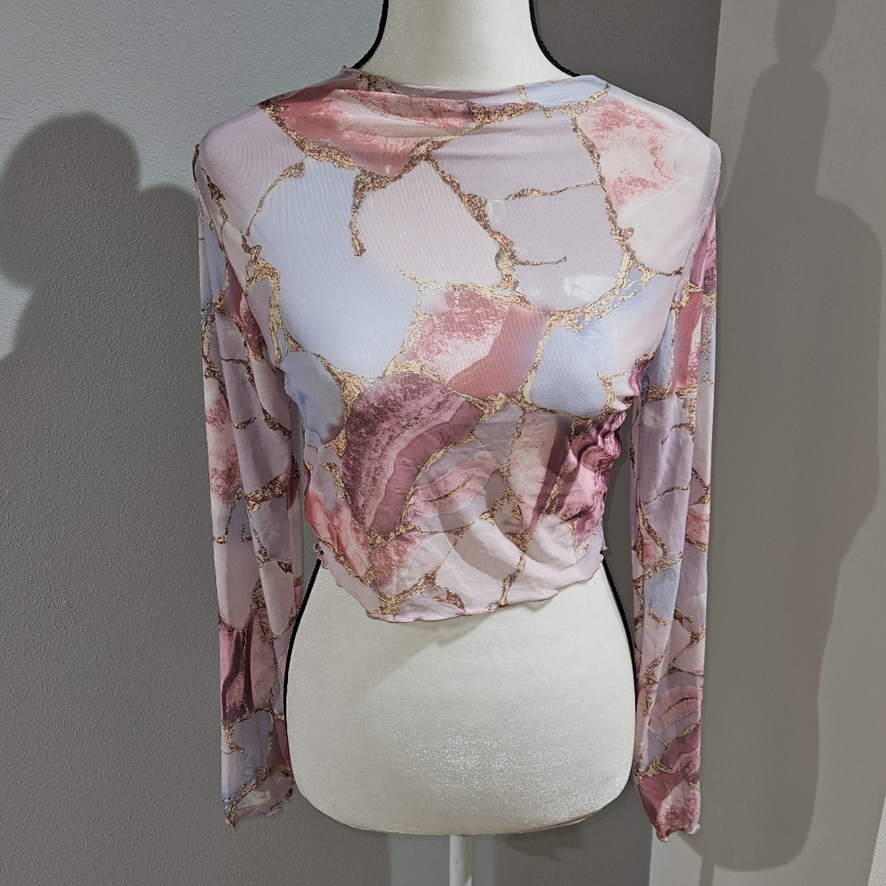 Super Cute Colorful Sheer Top